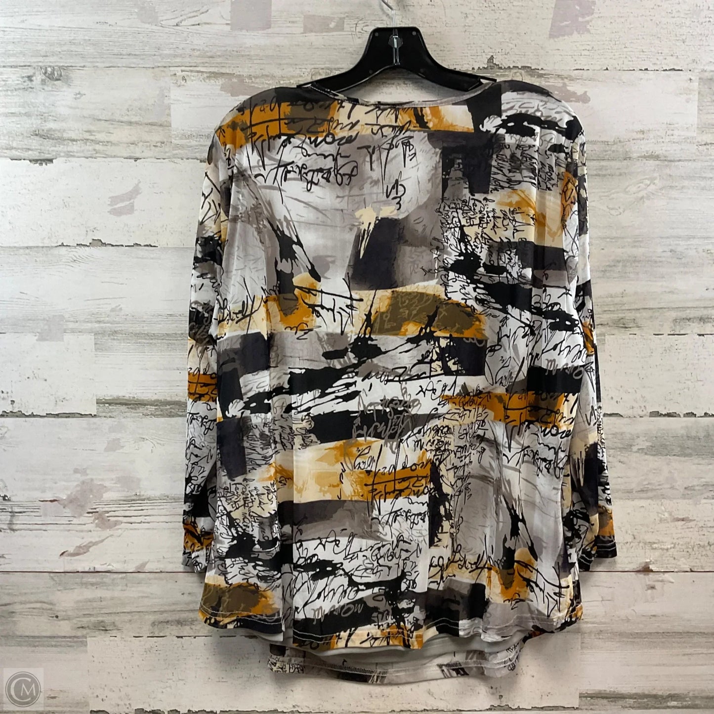 Blouse 3/4 Sleeve By Calessa In Black, Size: 1x