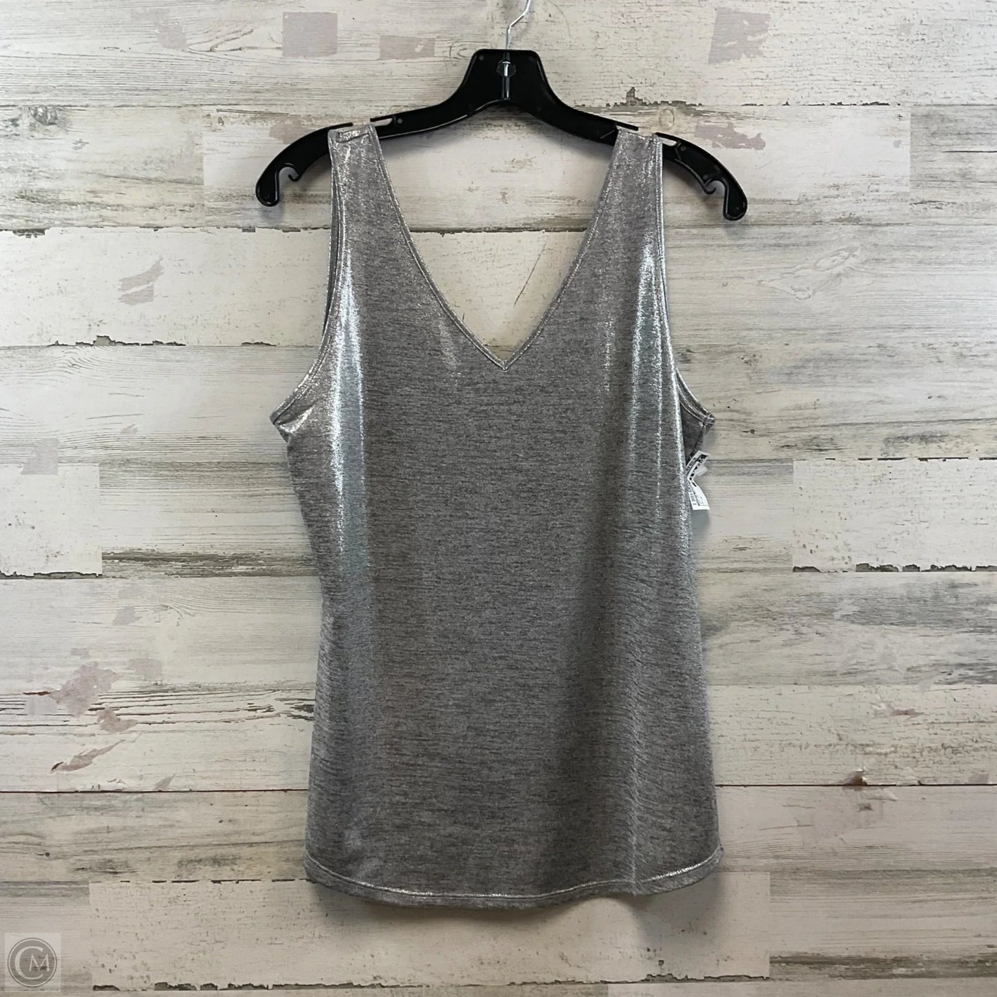 Top Sleeveless By White House Black Market In Silver, Size: M