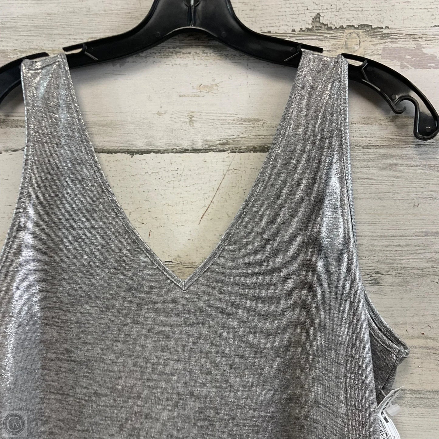 Top Sleeveless By White House Black Market In Silver, Size: M