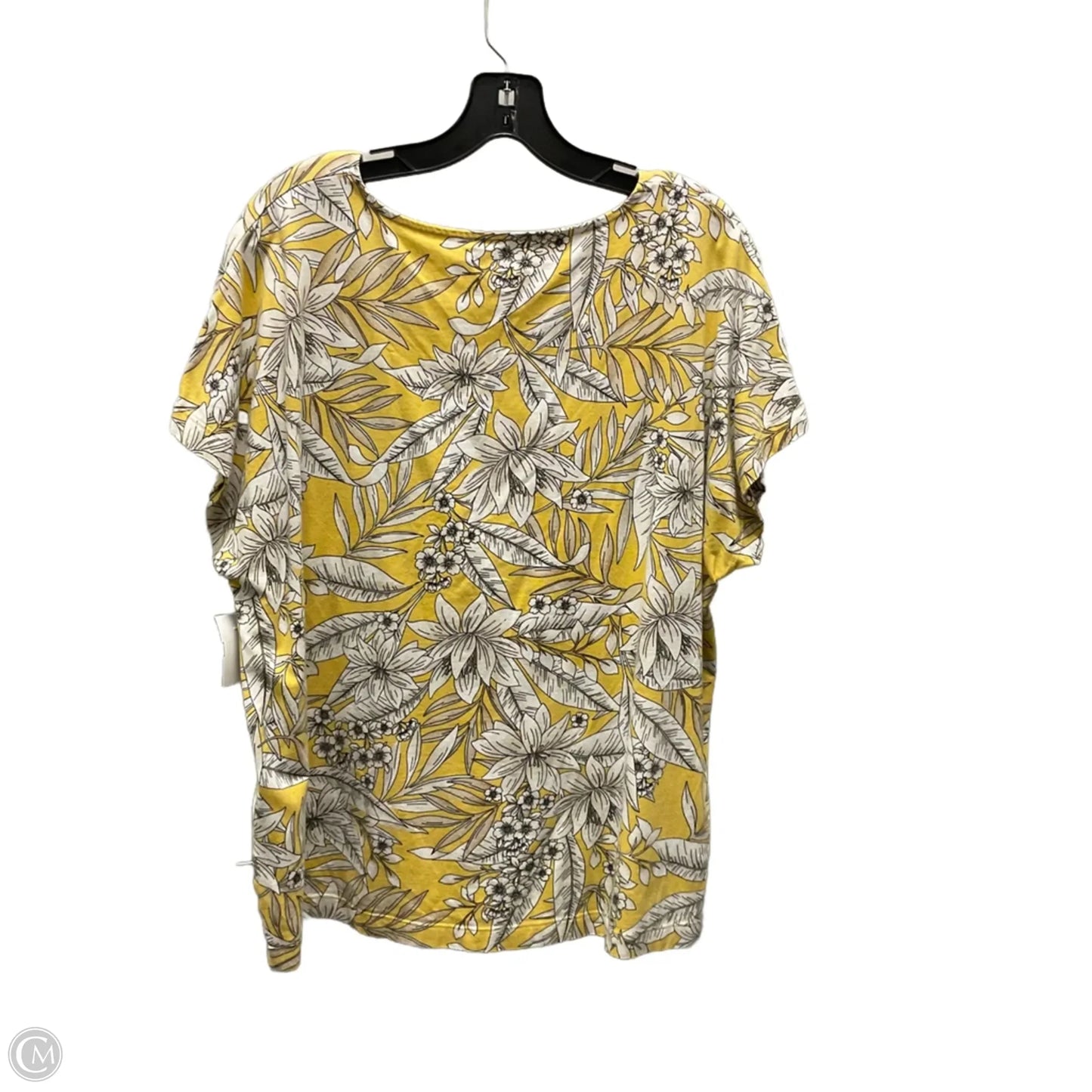 Top Short Sleeve By J. Jill In Yellow, Size: L