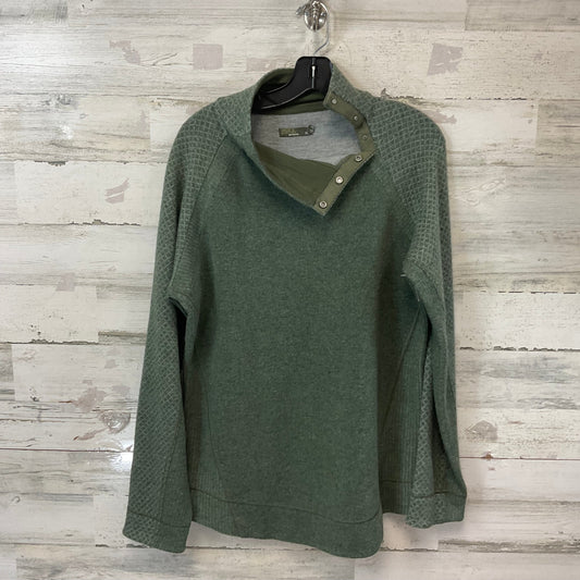 Top Long Sleeve Fleece Pullover By Prana In Green, Size: Xl