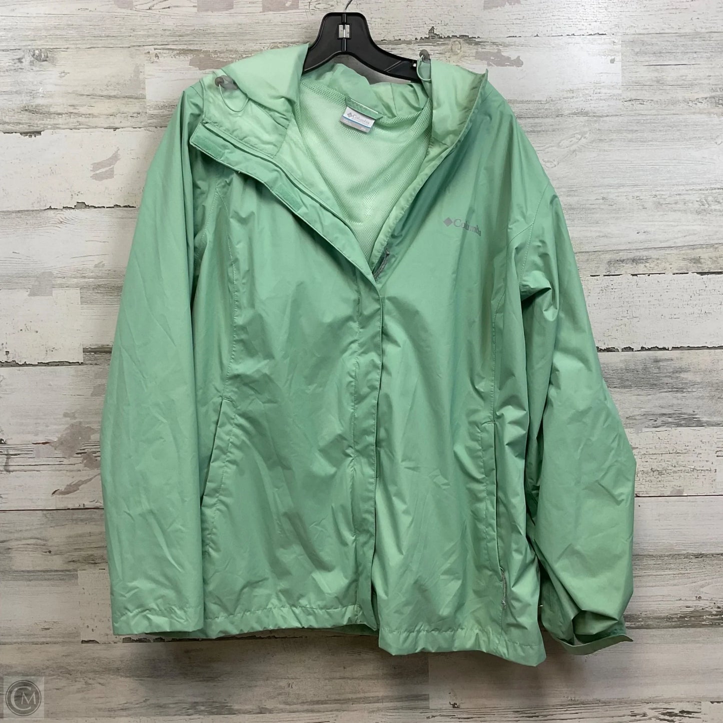 Jacket Windbreaker By Columbia In Green, Size: Xxl