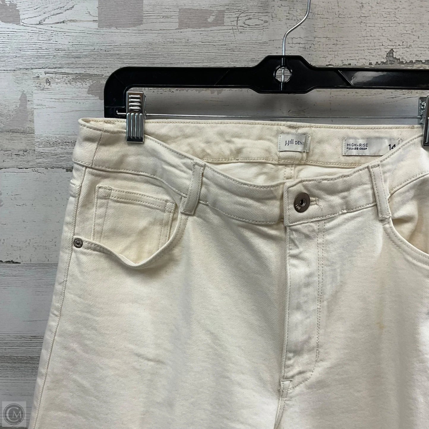 Jeans Wide Leg By J. Jill In Cream Denim, Size: 14