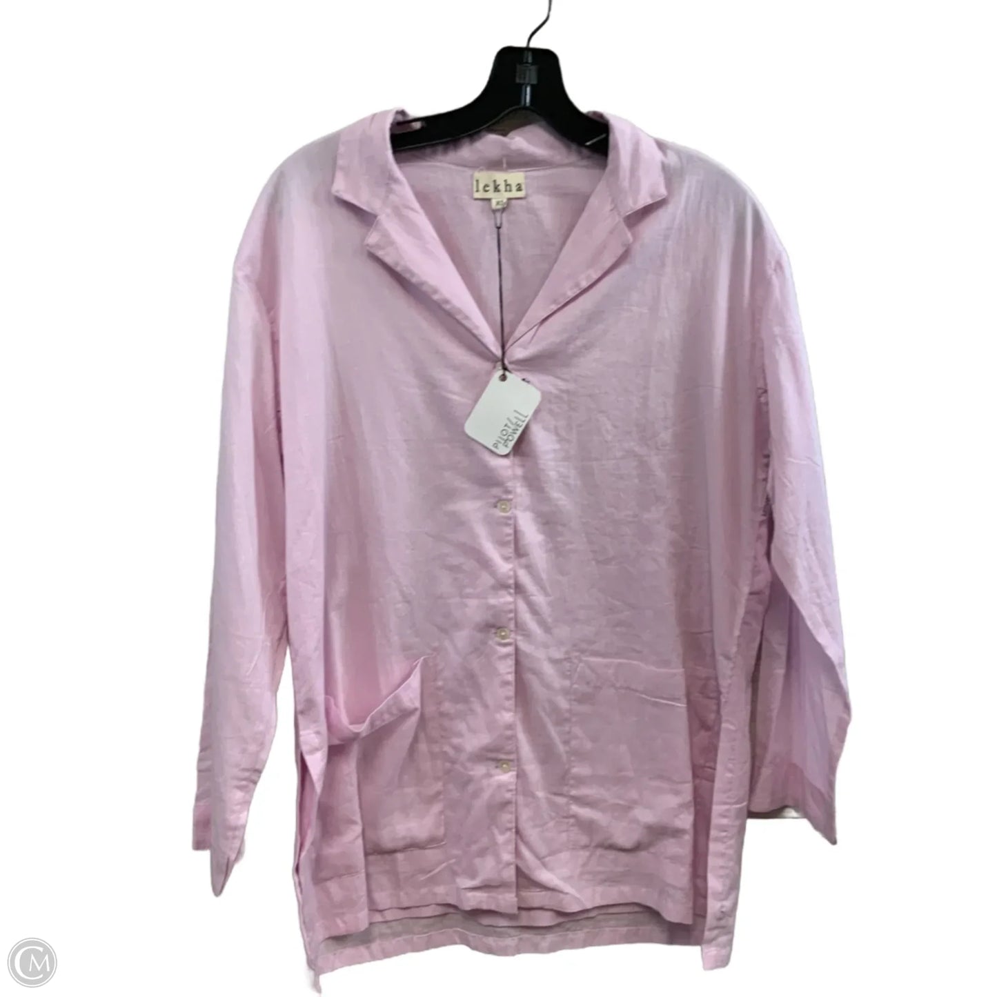 Blouse Long Sleeve By LEKHA In Pink, Size: Xs