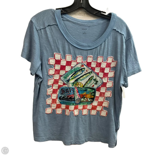 Top Short Sleeve By Maeve In Blue, Size: Xs