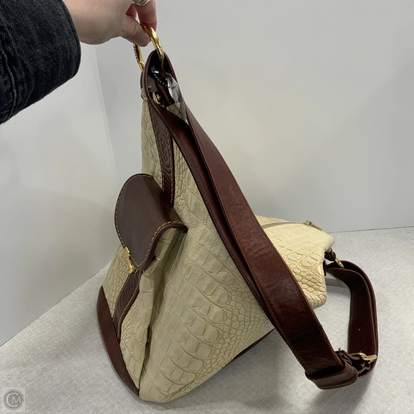 Handbag Leather By MARINO ORLANDI, Size: Large