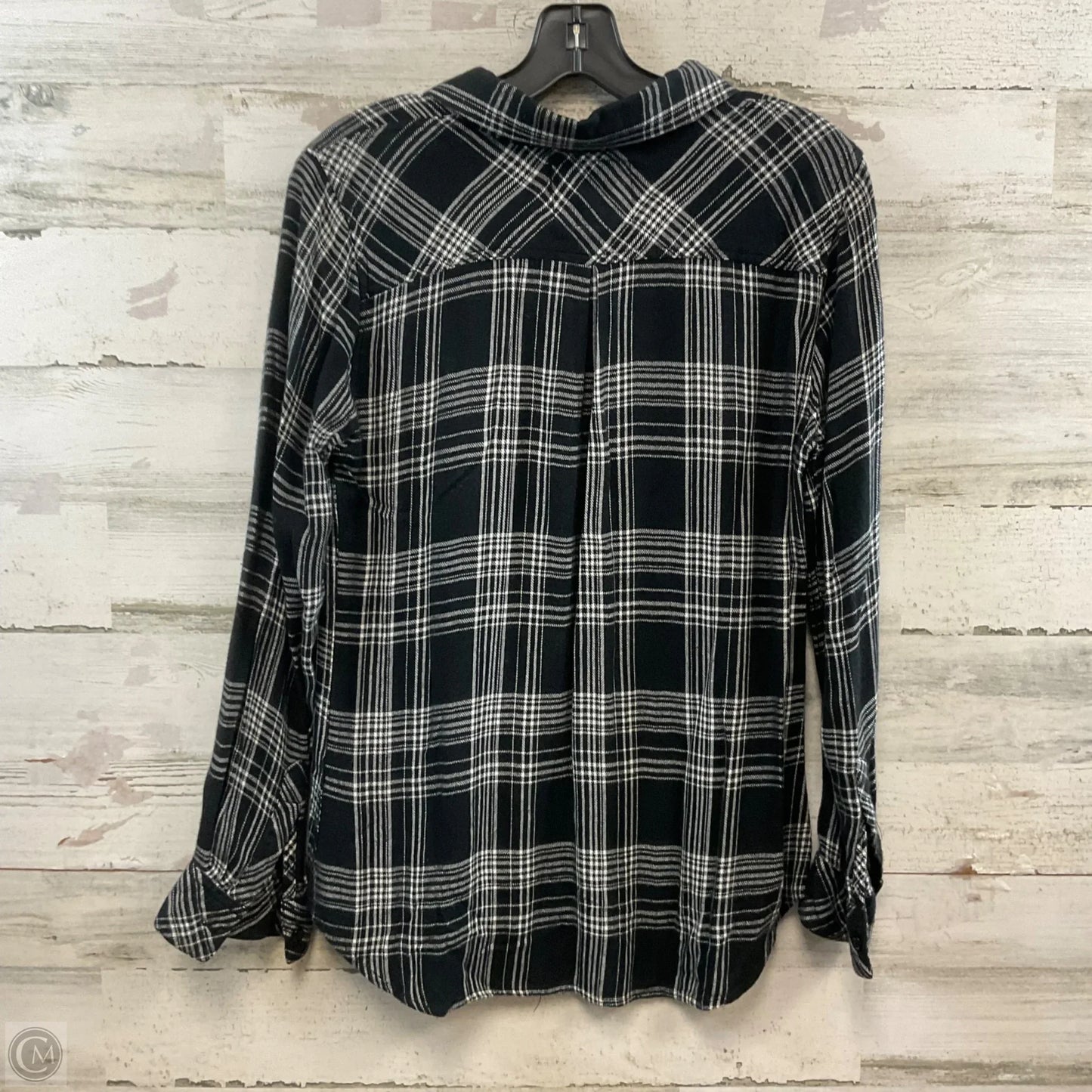 Blouse Long Sleeve By Rails In Black, Size: S