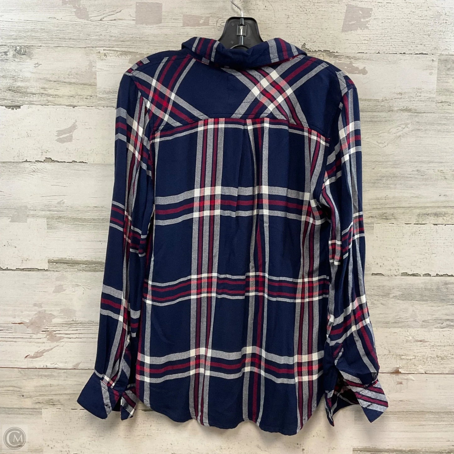 Blouse Long Sleeve By Rails In Blue, Size: S