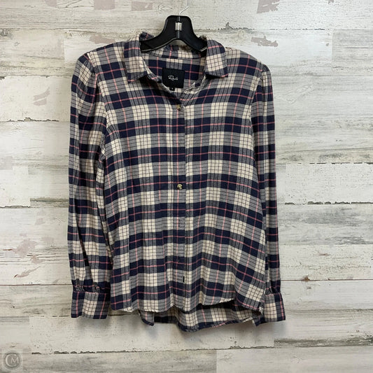 Blouse Long Sleeve By Rails In Blue & Pink, Size: S
