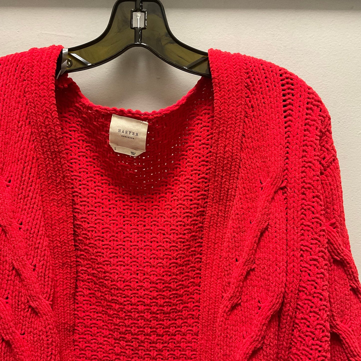 Sweater Cardigan By Harper In Red, Size: S