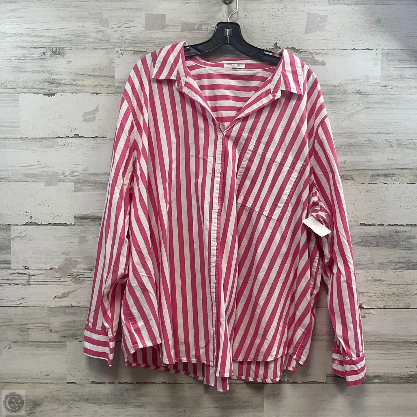 Blouse Long Sleeve By Maurices In Pink, Size: 3x