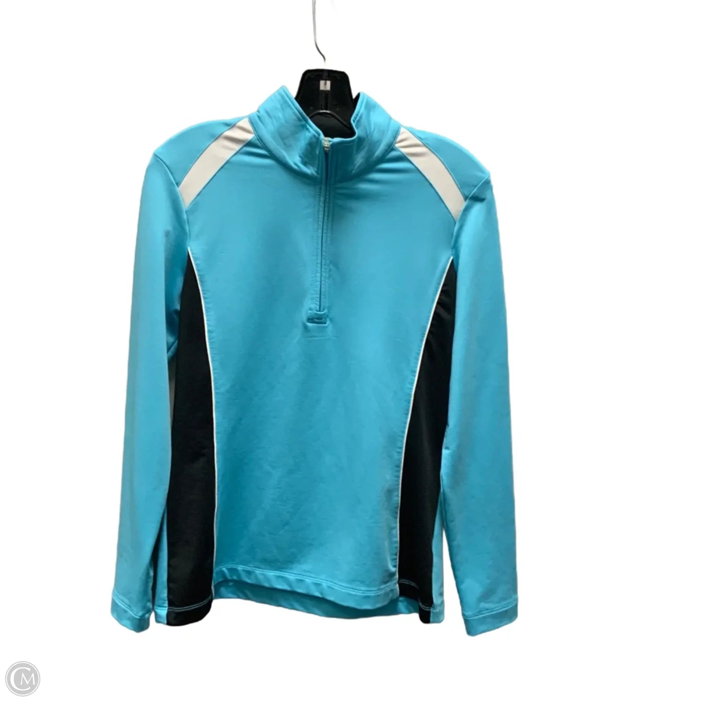 Athletic Top Long Sleeve Collar By Greg Norman In Blue, Size: S