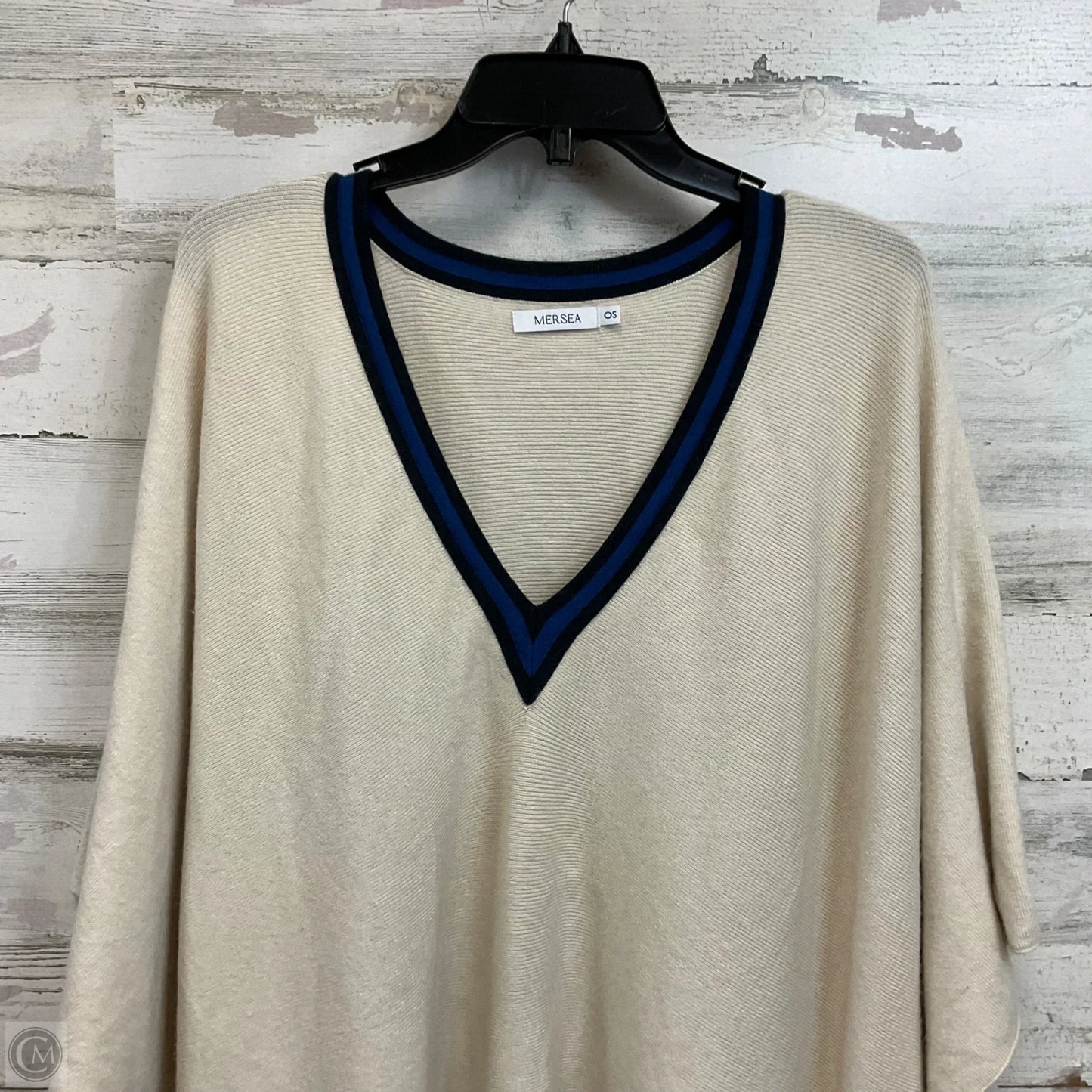 Poncho By Mer Sea In Cream, Size: Osfm