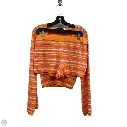 Shorts Set By Pink Rose In Orange, Size: L