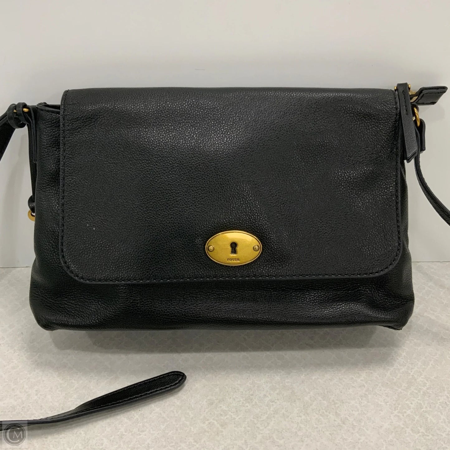 Crossbody Leather By Fossil, Size: Medium