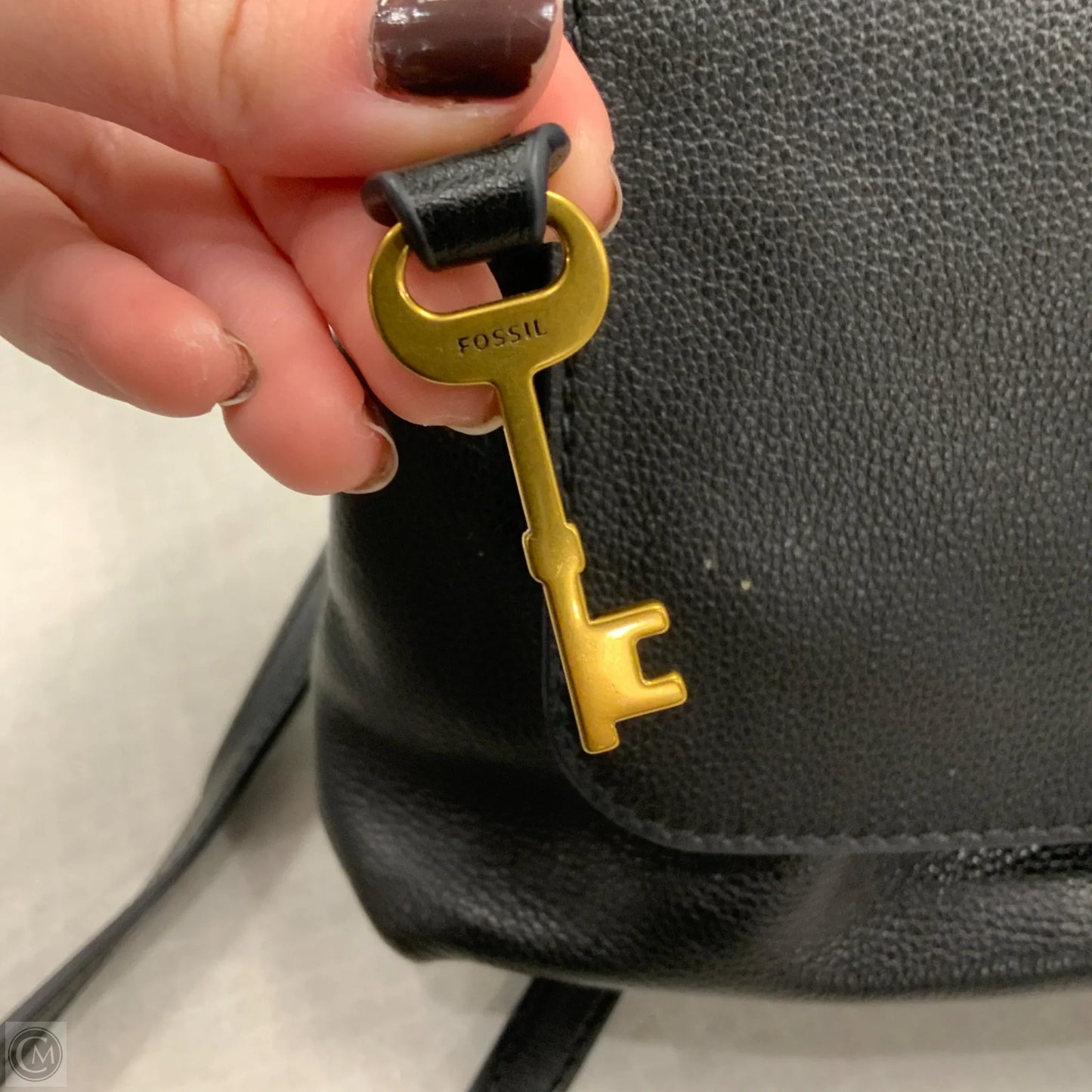 Crossbody Leather By Fossil, Size: Medium