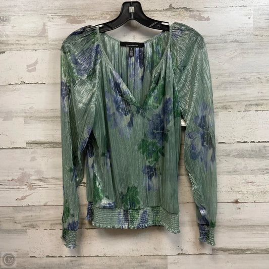 Blouse Long Sleeve By White House Black Market In Green, Size: M