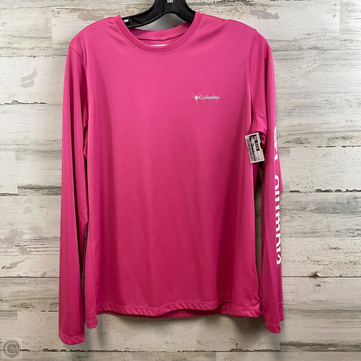 Athletic Top Long Sleeve Crewneck By Columbia In Pink, Size: L