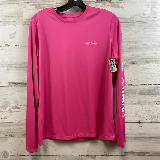 Athletic Top Long Sleeve Crewneck By Columbia In Pink, Size: L