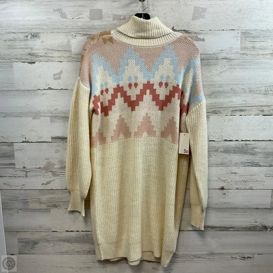 Dress Sweater By So In Cream, Size: S