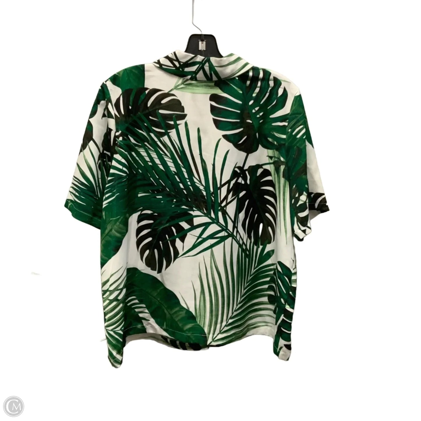 Blouse Short Sleeve By Worthington In Green, Size: L