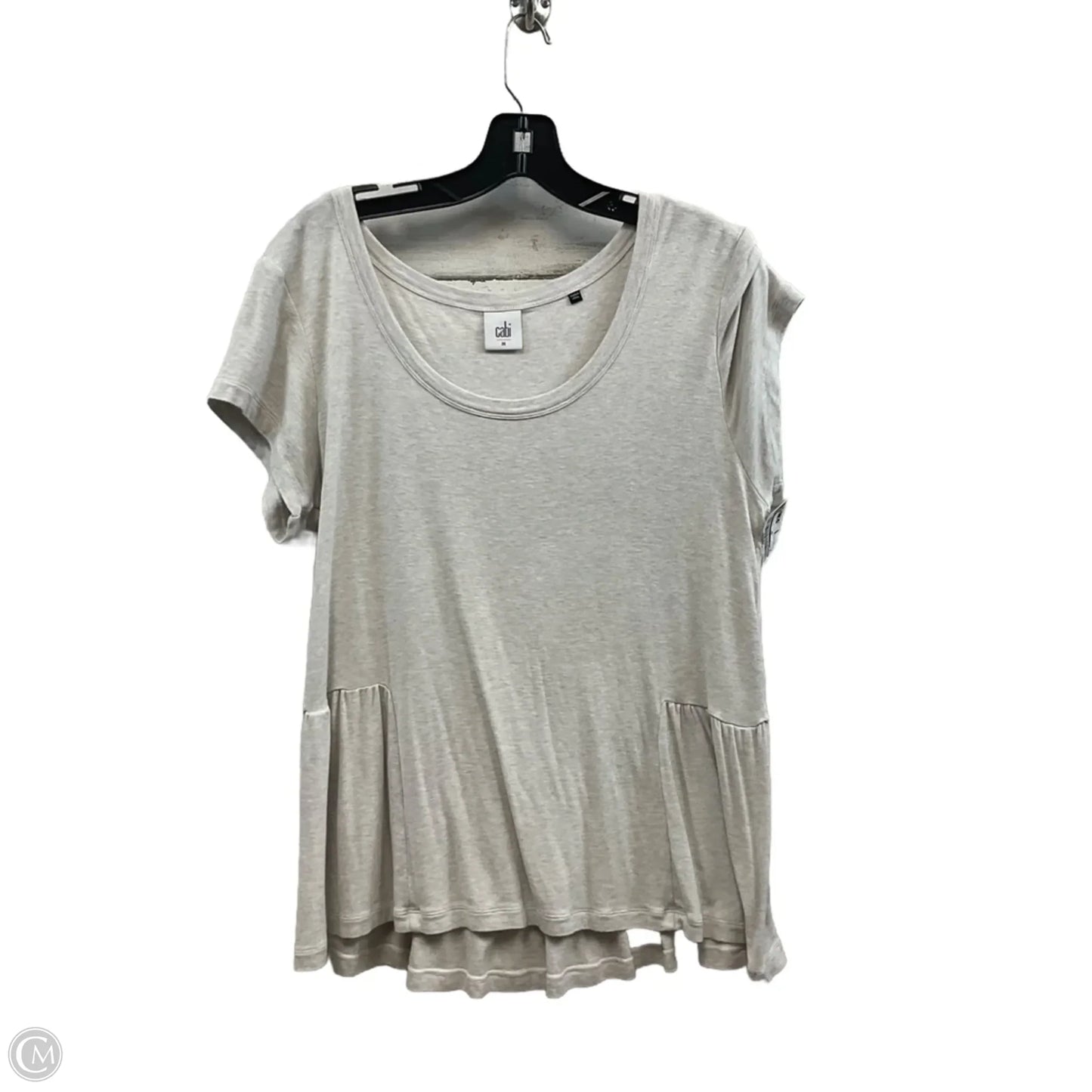 Top Short Sleeve By Cabi In Grey, Size: M