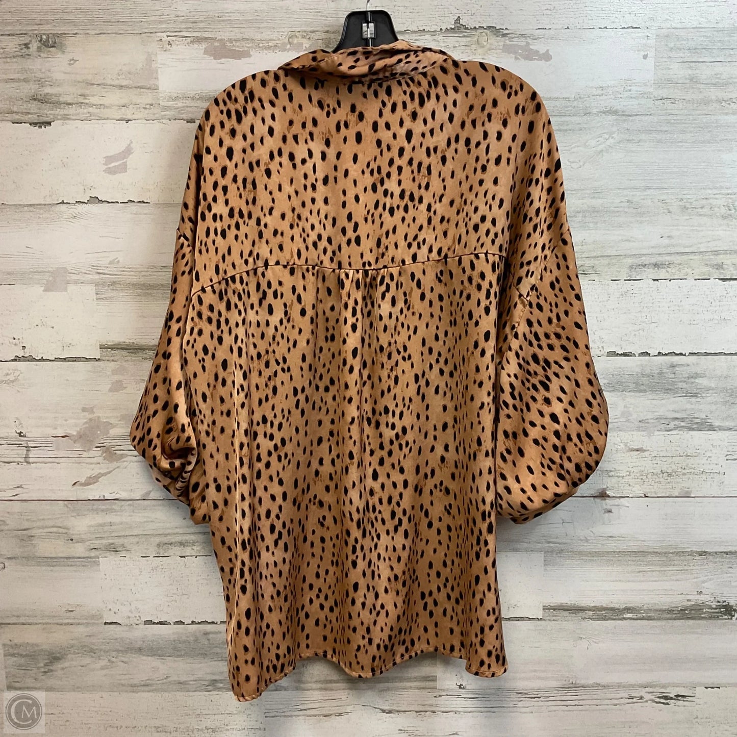 Blouse Short Sleeve By Oddi In Animal Print, Size: 2x