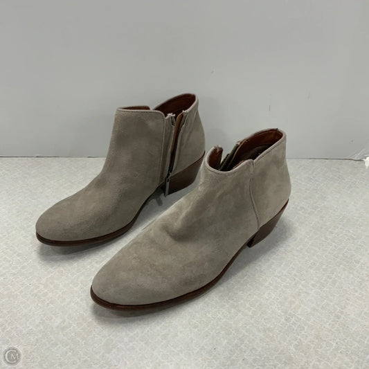 Boots Ankle Heels By Sam Edelman In Grey, Size: 6.5