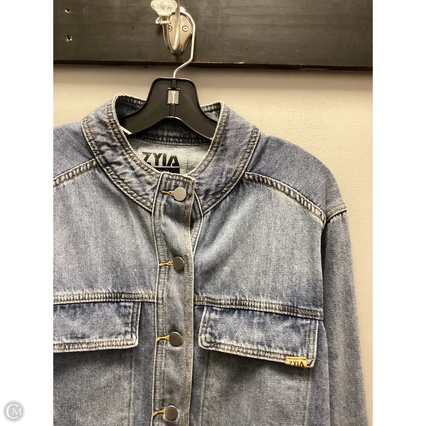 Jacket Denim By Zyia In Blue Denim, Size: S