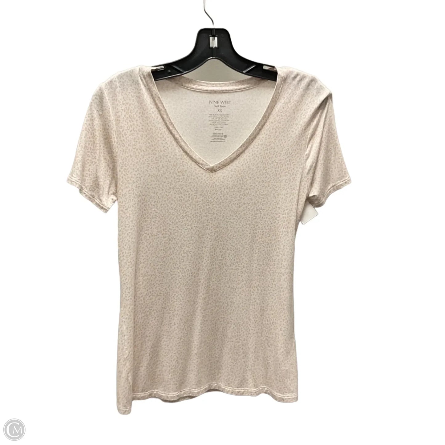 Top Short Sleeve Basic By Nine West Apparel In Pink, Size: Xs