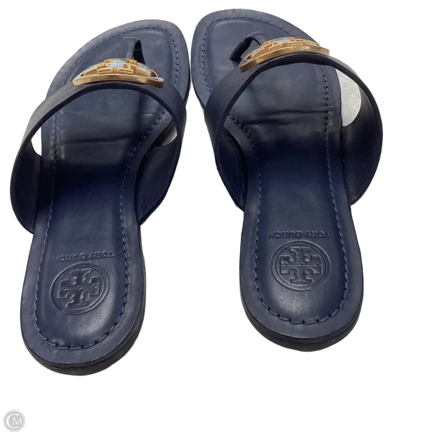 Sandals Designer By Tory Burch In Blue, Size: 5