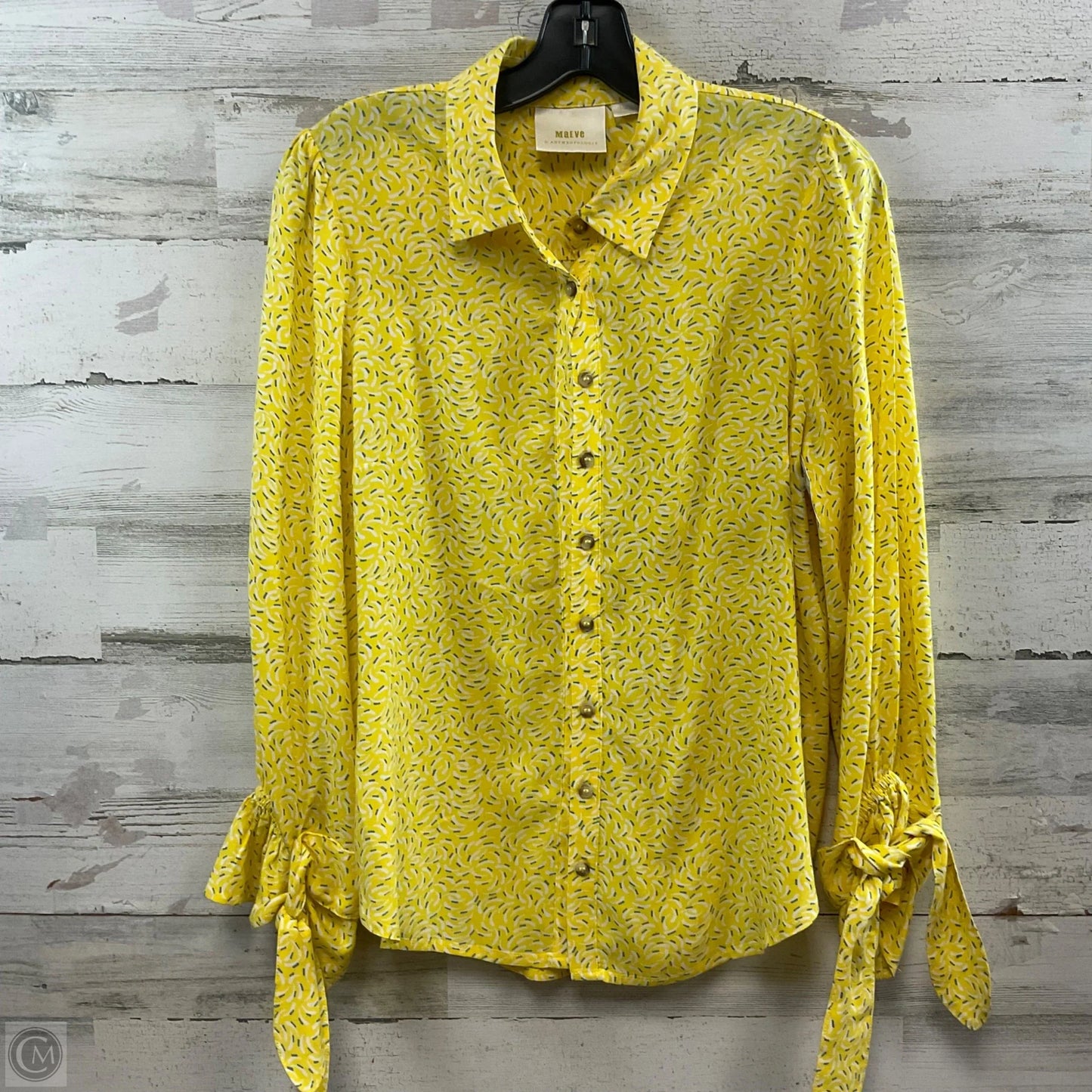 Blouse Long Sleeve By Maeve In Yellow, Size: M