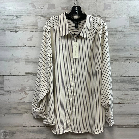 Blouse Long Sleeve By Rachel Zoe In Cream, Size: 3x