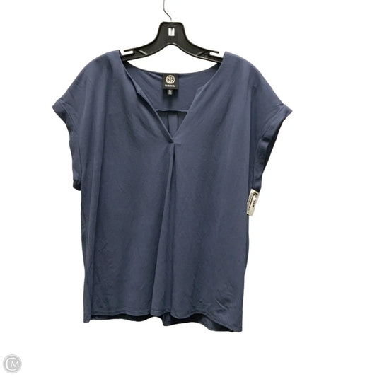 Blouse Short Sleeve By Bobeau In Blue, Size: Xl