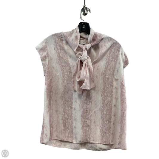 Blouse Short Sleeve By Current Air In Pink, Size: S