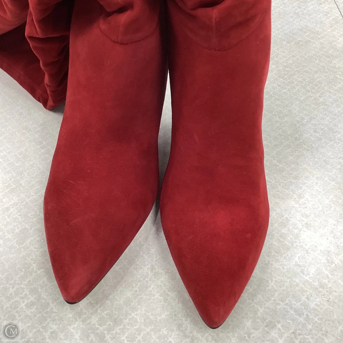 Boots Knee Heels By Marc Fisher In Red, Size: 7.5