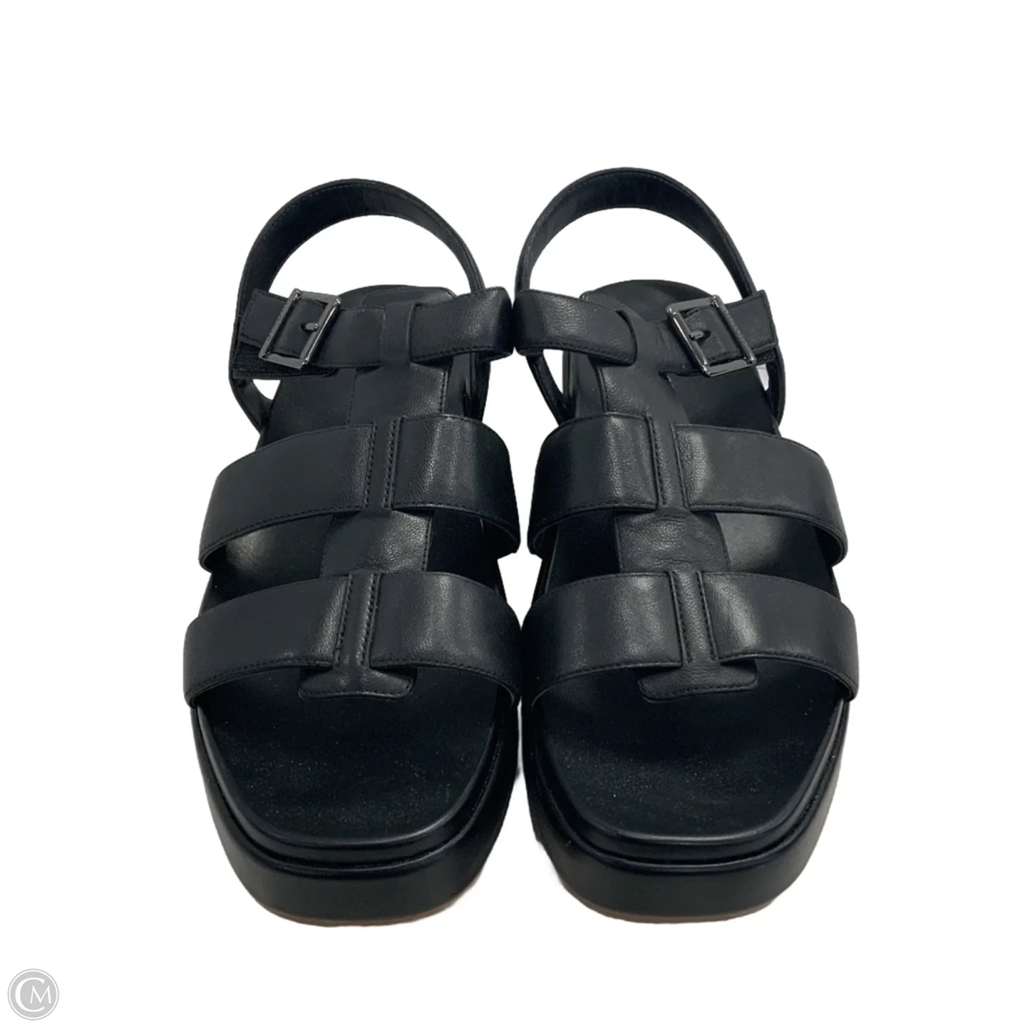 Sandals Heels Wedge By Vionic In Black, Size: 12
