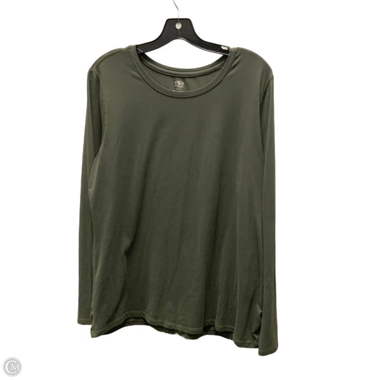 Athletic Top Long Sleeve Crewneck By Athletic Works In Green, Size: Xxl