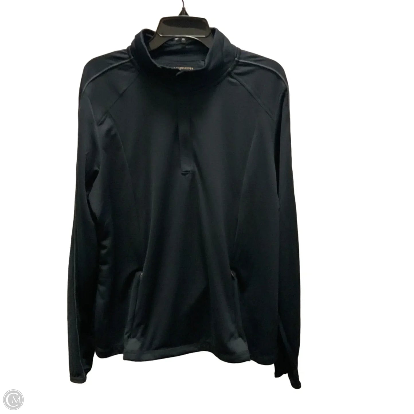 Athletic Top Long Sleeve Collar By Mondetta In Black, Size: Xxl
