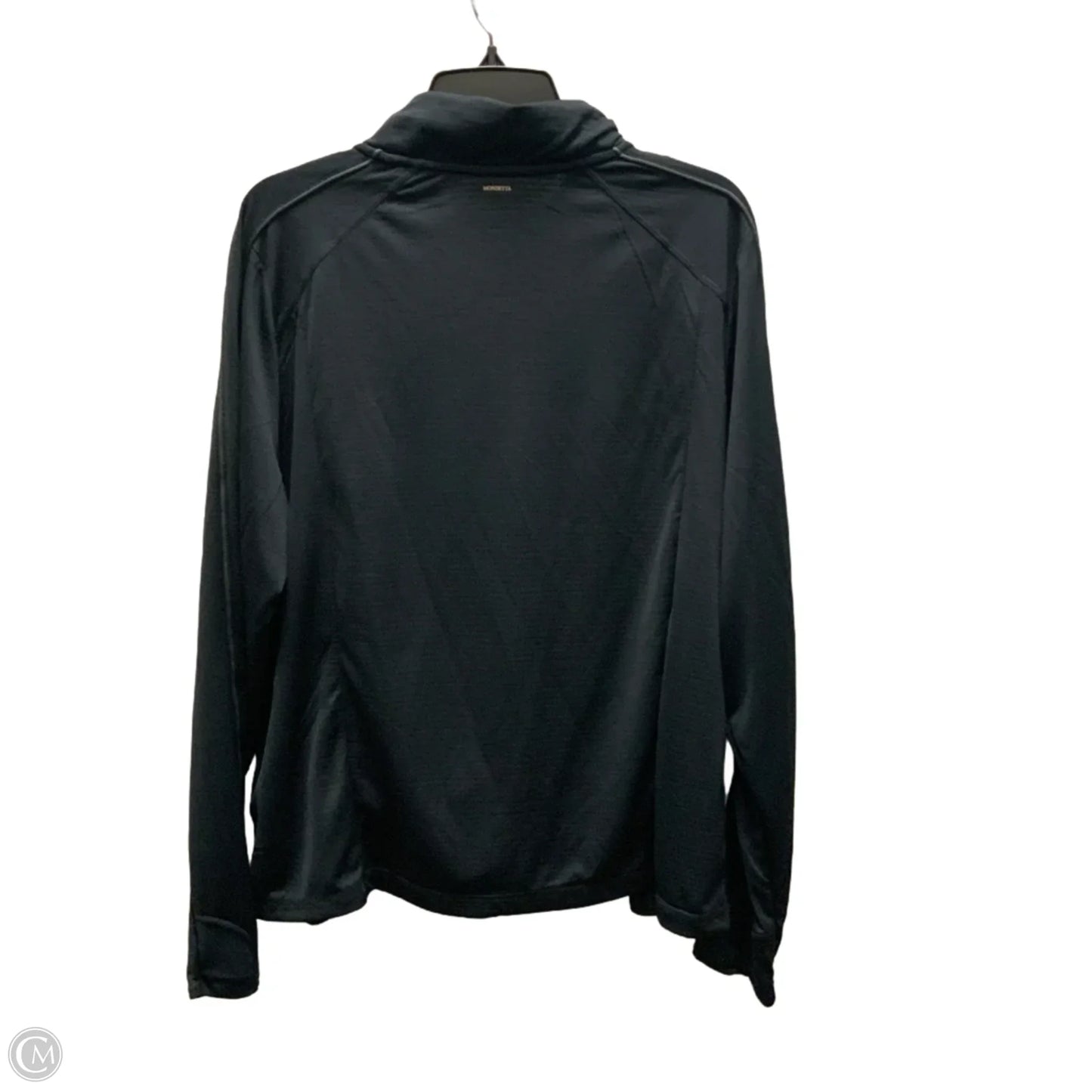 Athletic Top Long Sleeve Collar By Mondetta In Black, Size: Xxl