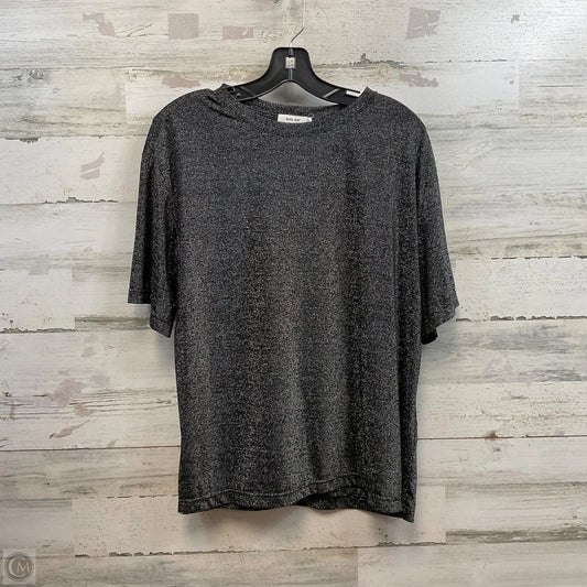 Top Short Sleeve By Mod Ref In Black & Silver, Size: M
