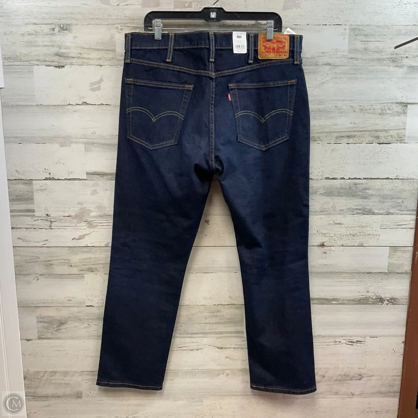 Jeans Straight By Levis In Blue Denim, Size: 22