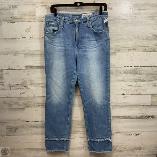 Jeans Straight By Ag Jeans In Blue Denim, Size: 10