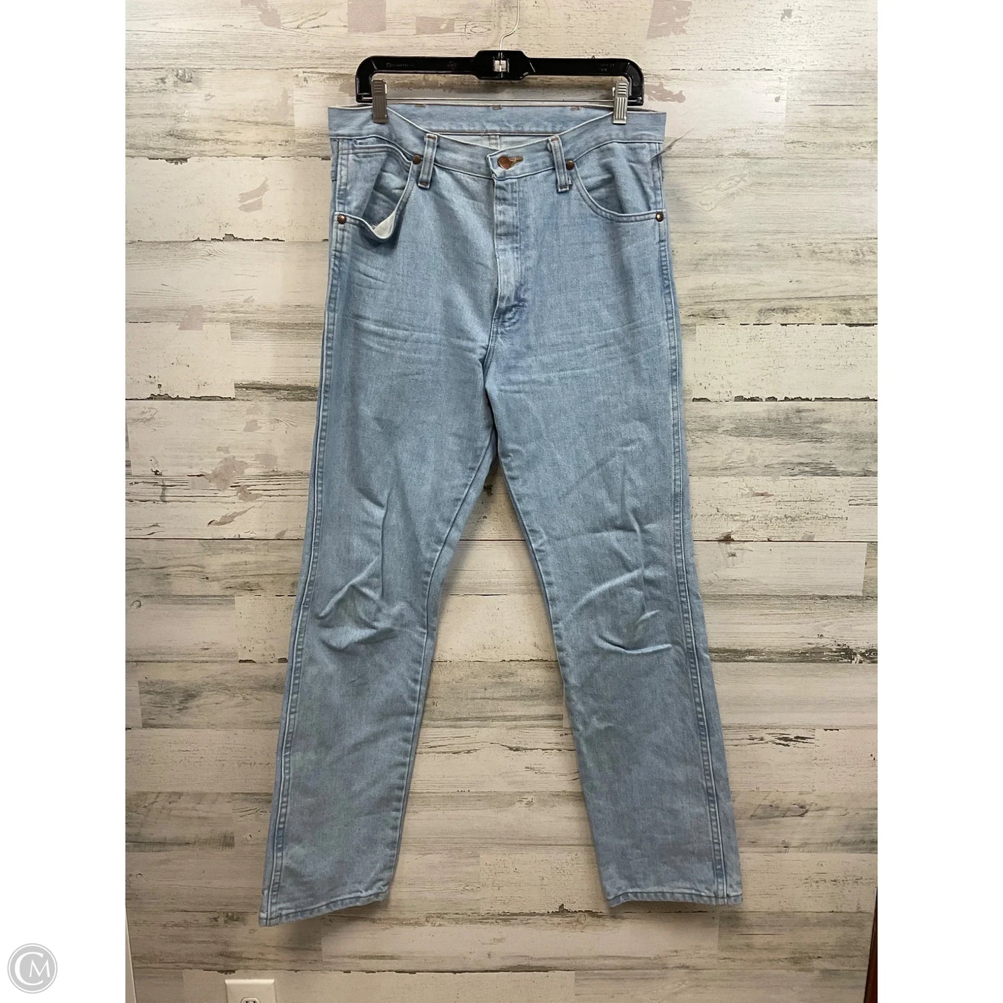Jeans Boot Cut By Wrangler In Blue Denim, Size: 14