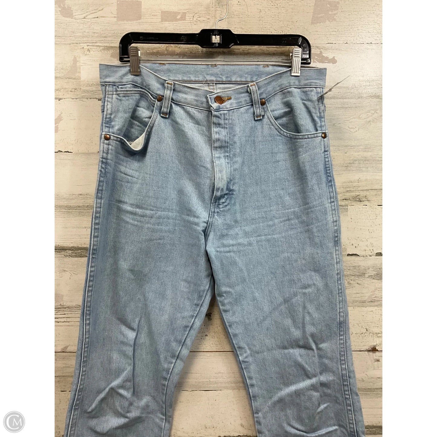 Jeans Boot Cut By Wrangler In Blue Denim, Size: 14