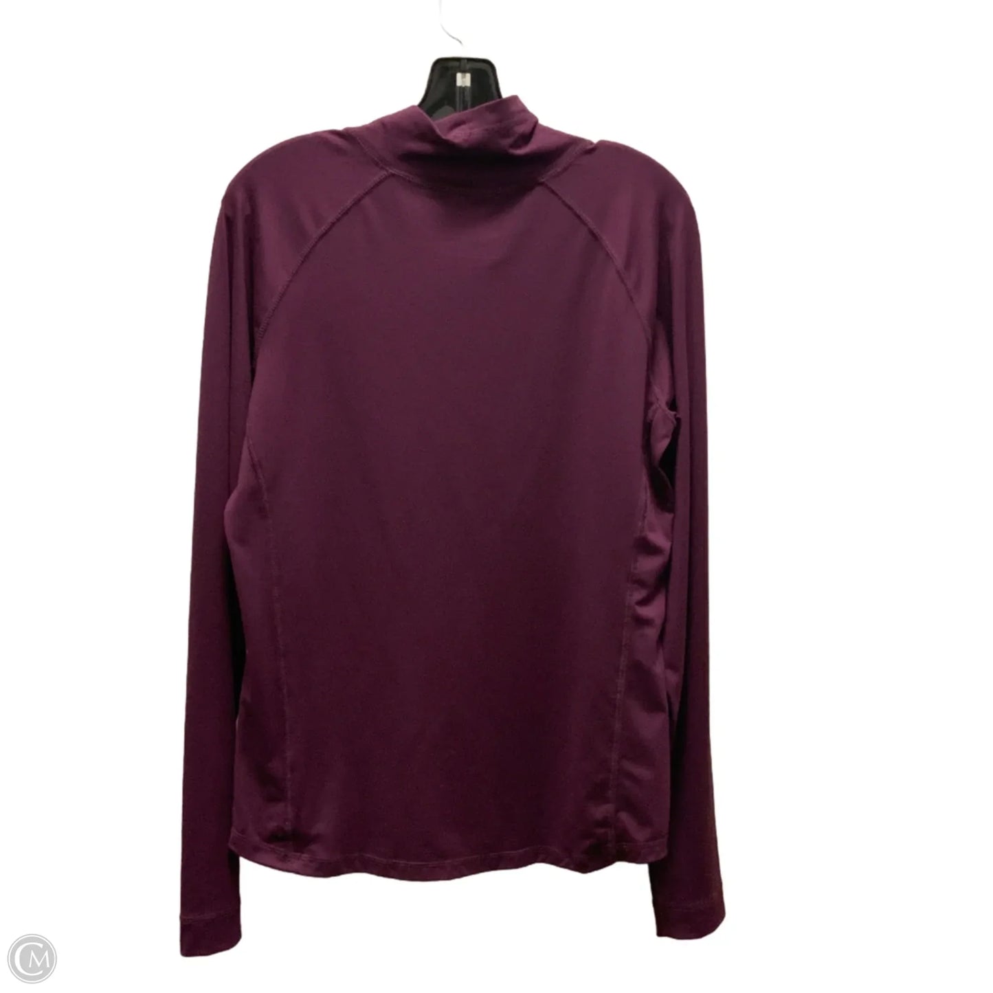 Athletic Top Long Sleeve Collar By Tek Gear In Purple, Size: Xl