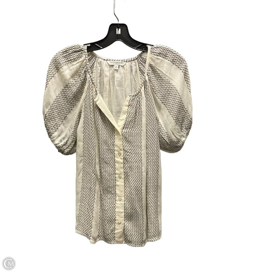 Blouse Short Sleeve By Liverpool In Cream, Size: Xs