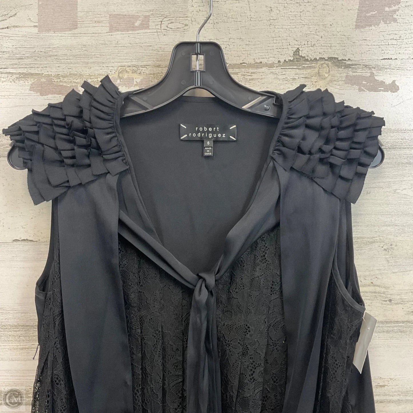 Blouse Sleeveless By Robert Rodriguez In Black, Size: 6