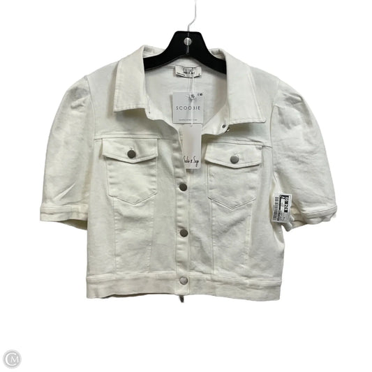 Jacket Denim By Sadie & Sage In White Denim, Size: M