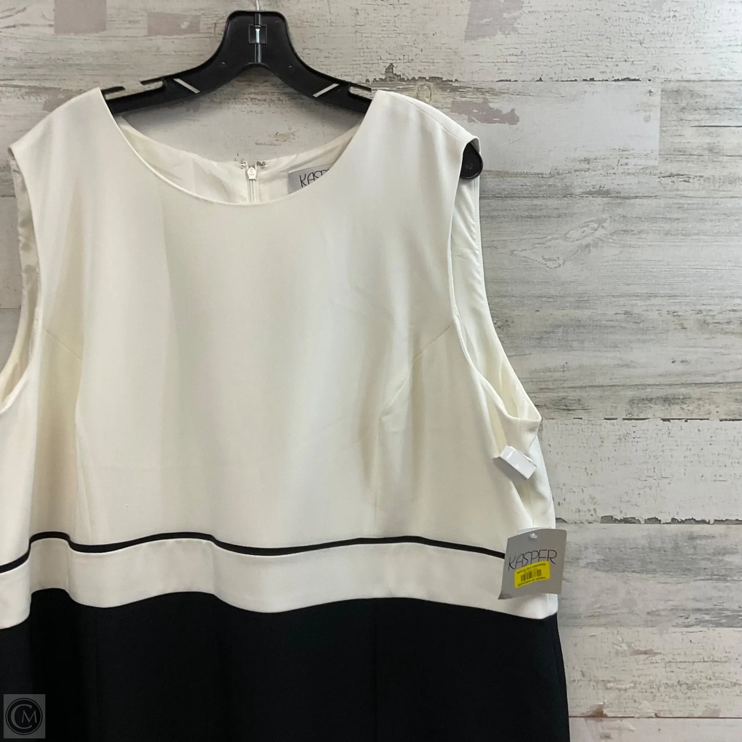 Dress Work By Kasper In Black & White, Size: 3x